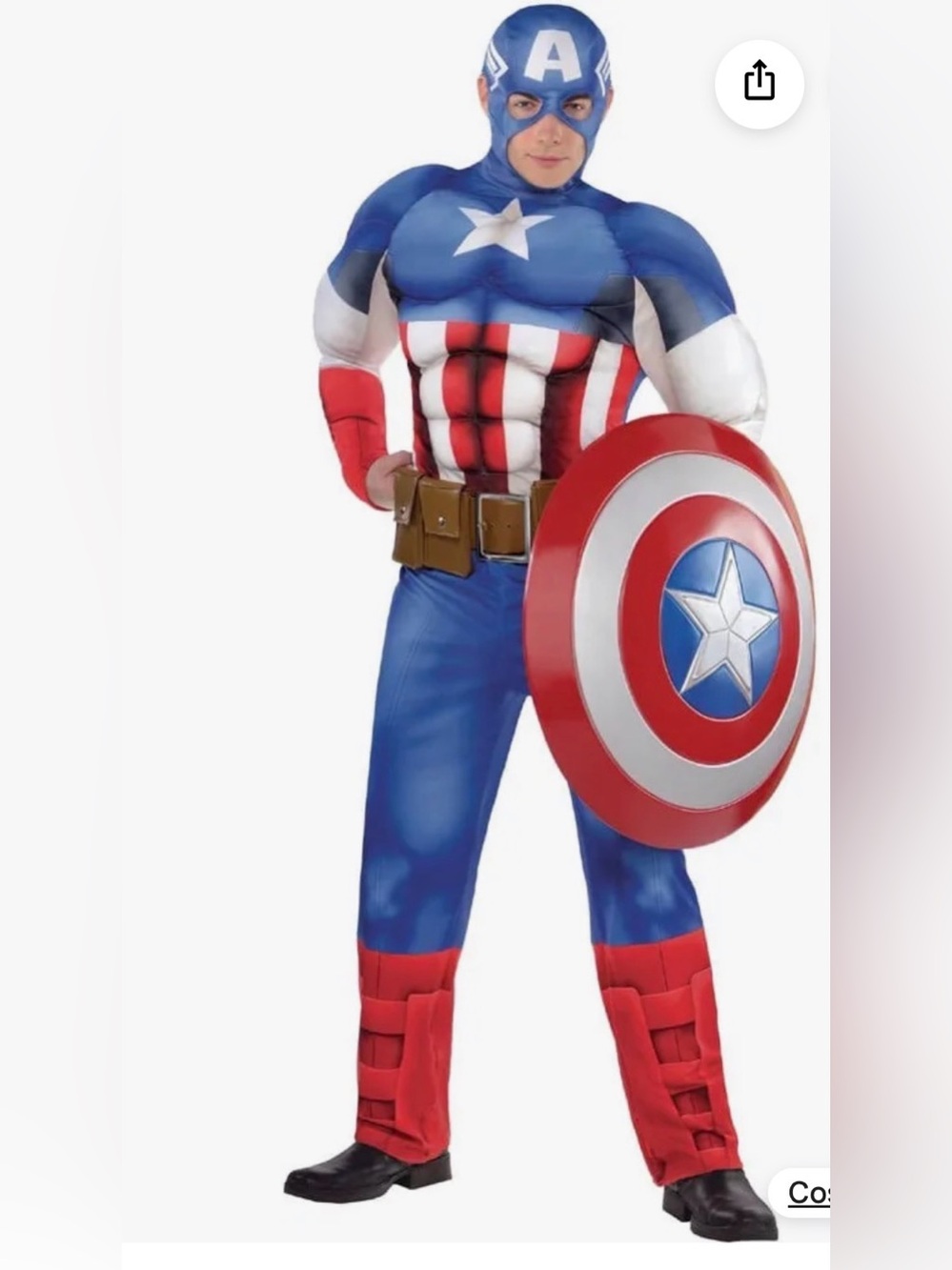 Amscan Marvel Captain America adult standard costume. NWT fits up to size 44(hs)